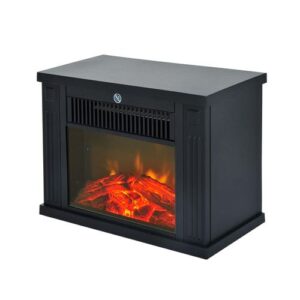 HOMCOM Elektrokamin Flammeneffekt und separat Heizfunktion 34 x 17 x 25 cm (LxBxH) Kaminofen elektrischer Kamin Standkamin Wandkamin